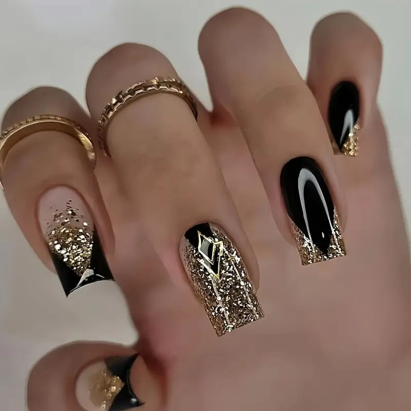 Black Glam Nails